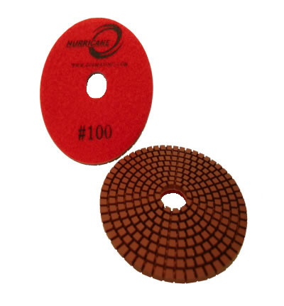 Block 4"/100 WET Polishing Pad HURRICANE