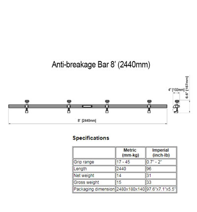 [CTTABB8] Anti-Breakage Bar 8â€™ AARDWOLF